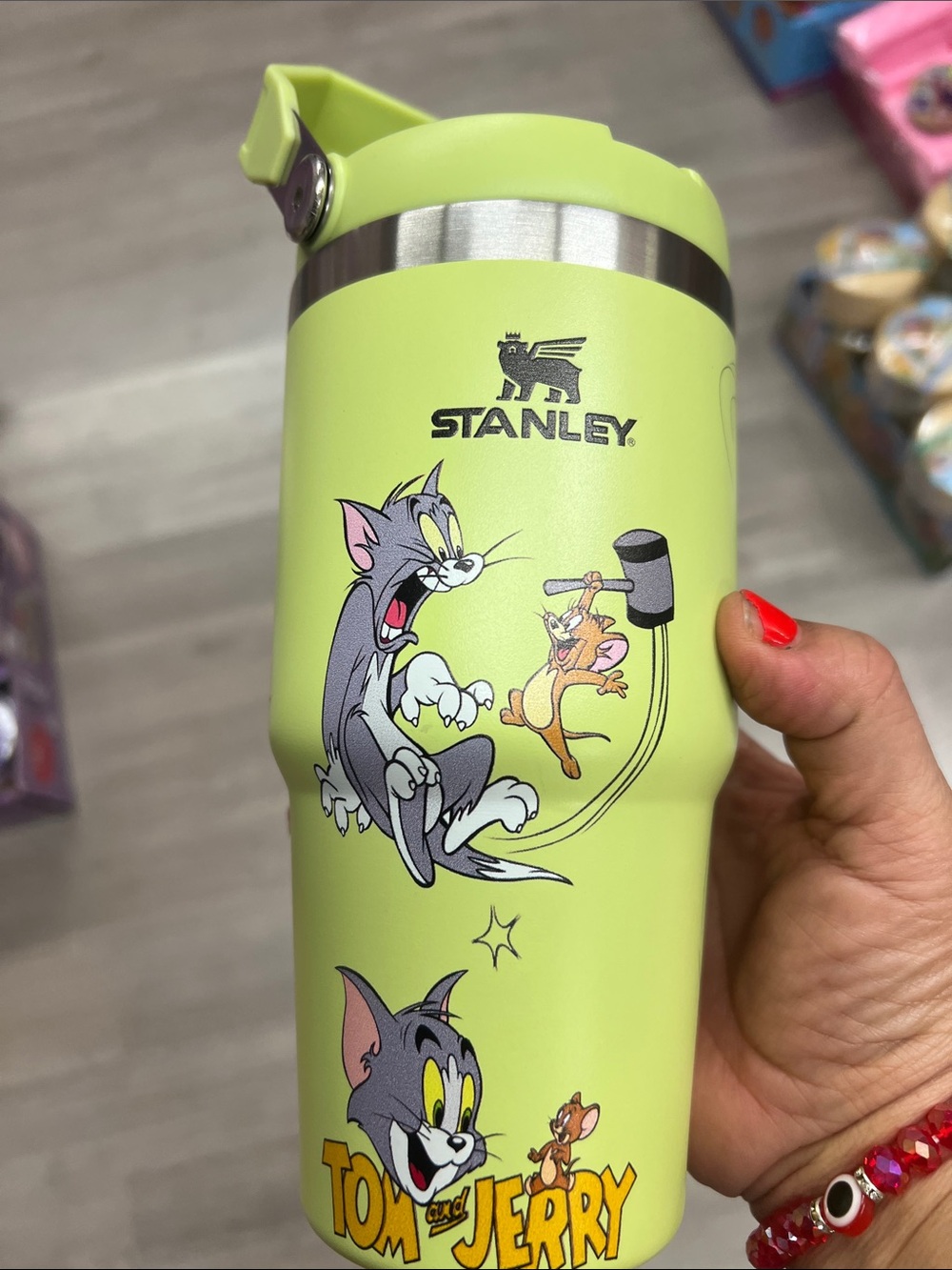 Stanley Lime Green Tom & Jerry Insulated Travel Tumbler